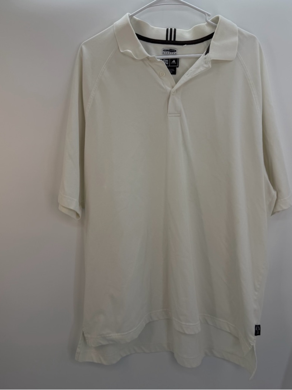 Adidas Climalite Stretch Golf Polo Shirt White Size XL